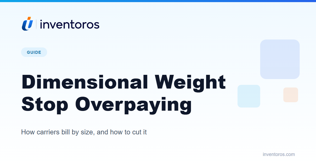 Dimensional Weight (DIM Weight): The Formula, Carrier Divisors, and How to Pay Less