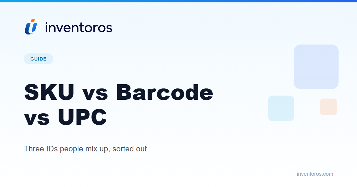SKU vs Barcode vs UPC: What's the Difference (and When to Use Each)